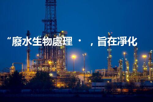 “廢水生物處理，旨在凈化水源，守護(hù)碧水藍(lán)天”
